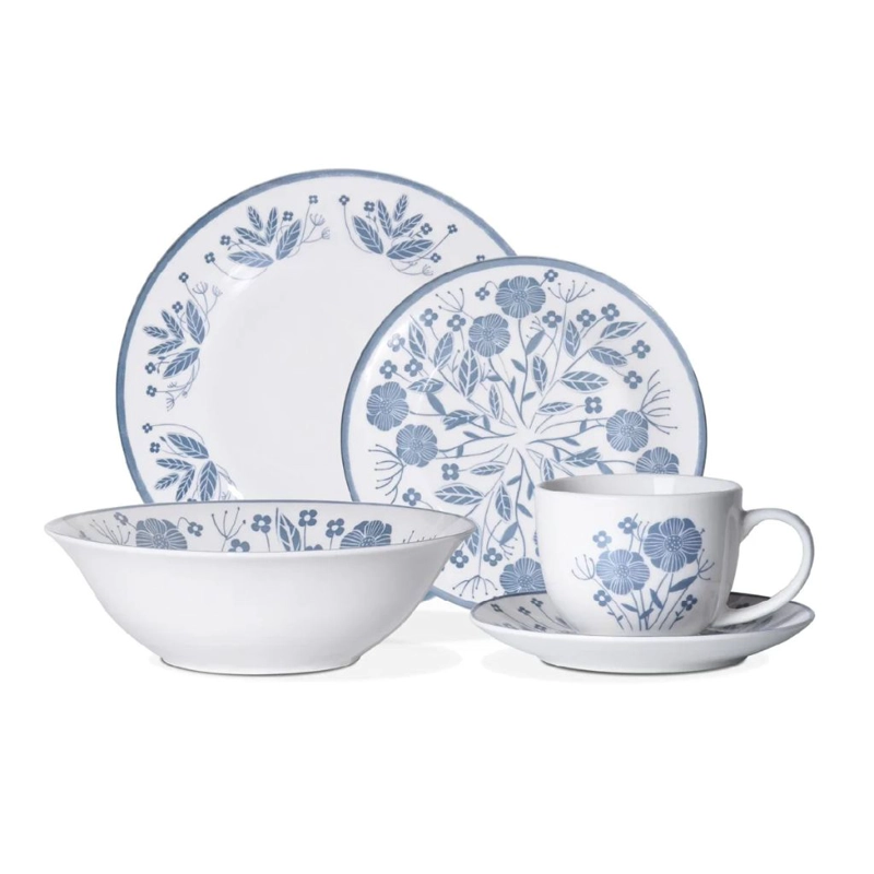 JUEGO DE VAJILLA 30 PIEZAS DE PORCELANA DECORADA MODELO HANNAH - 2