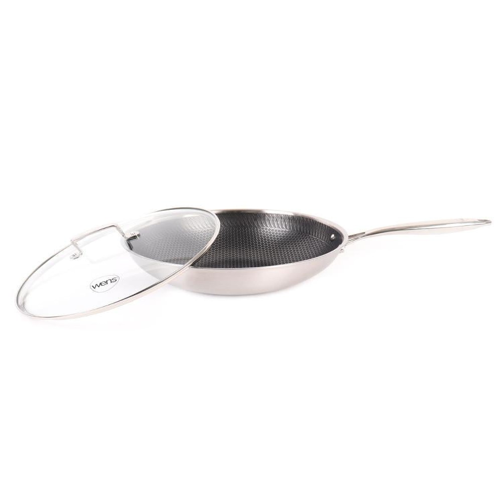 WOK CON TAPA 30 CM, HONEY COMB WENS - 1