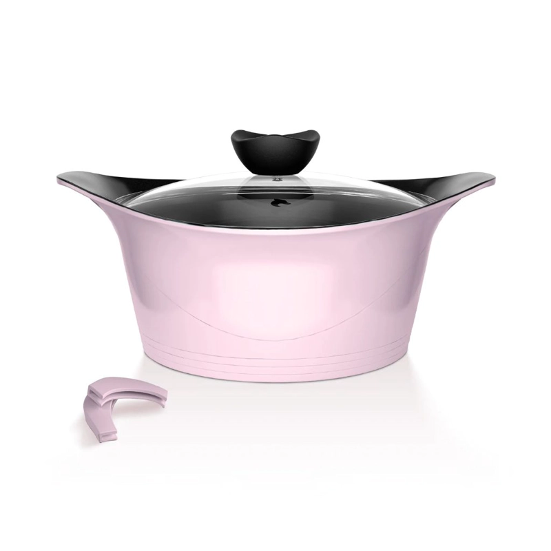 BATERIA COCINA ALUMINIO FUNDIDO 7 PIEZAS FORTIS PINK - 2