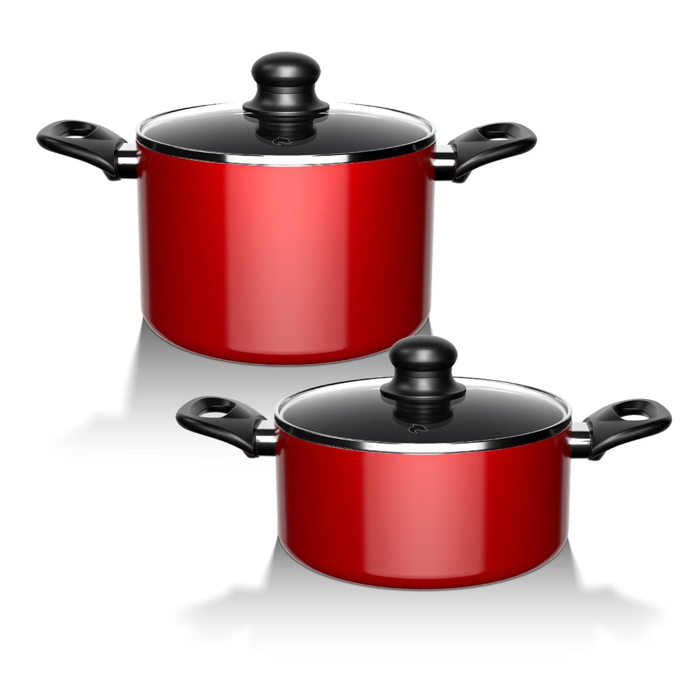 BATERIA DE COCINA 15PZAS ALUMINIO ANTIADHERENTE ROJO WOLF - 4