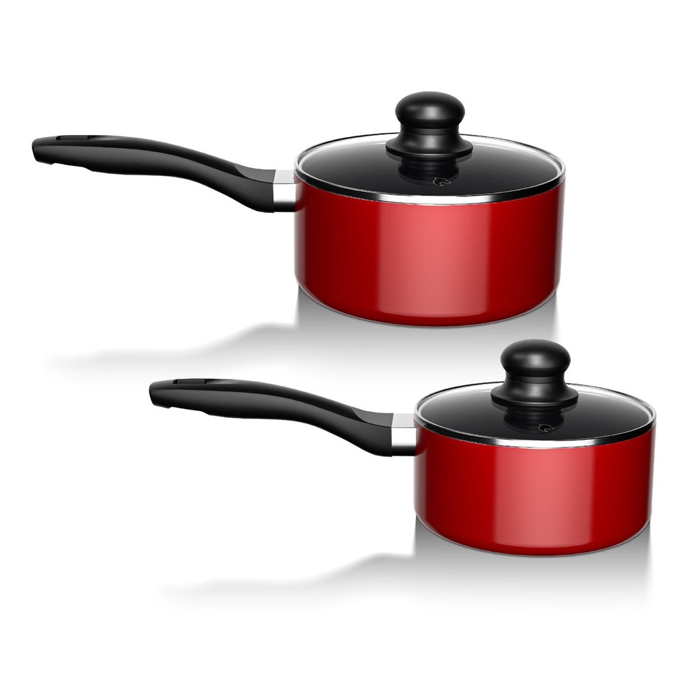 BATERIA DE COCINA 15PZAS ALUMINIO ANTIADHERENTE ROJO WOLF - 5