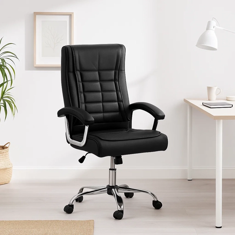 SILLA TOSCANA EJECUTIVA DE OFICINA NEGRO - 6