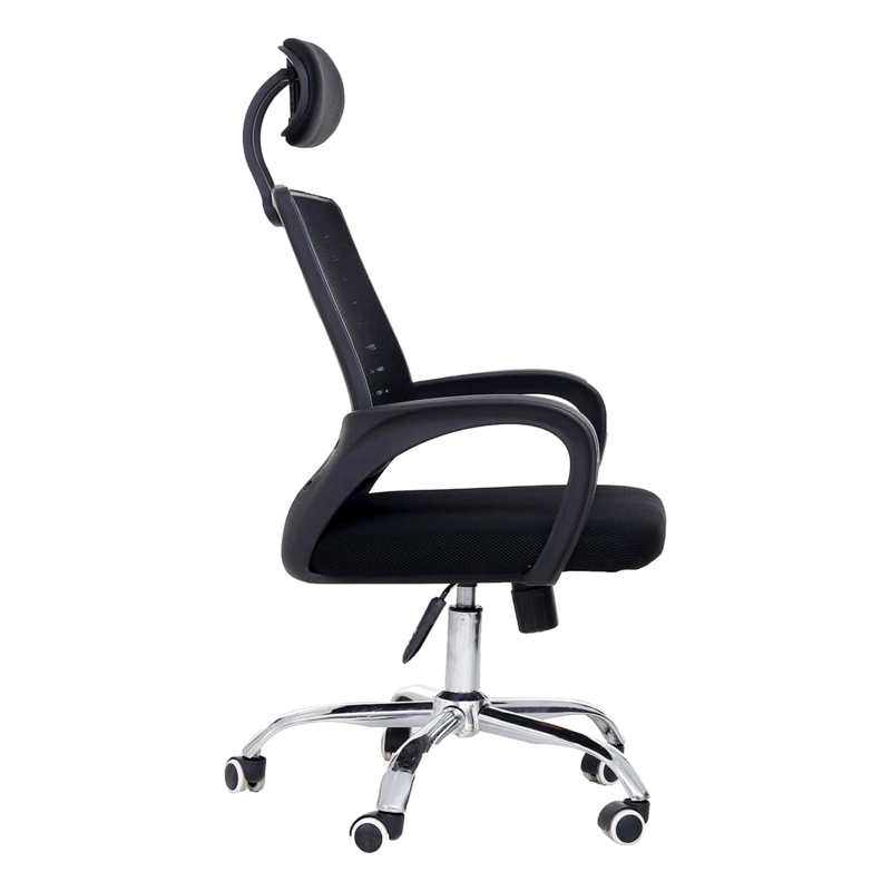 SILLA OFICINA SIMPLY MESH NEGRA CON APOYABRAZOS Y CABEZA - 6