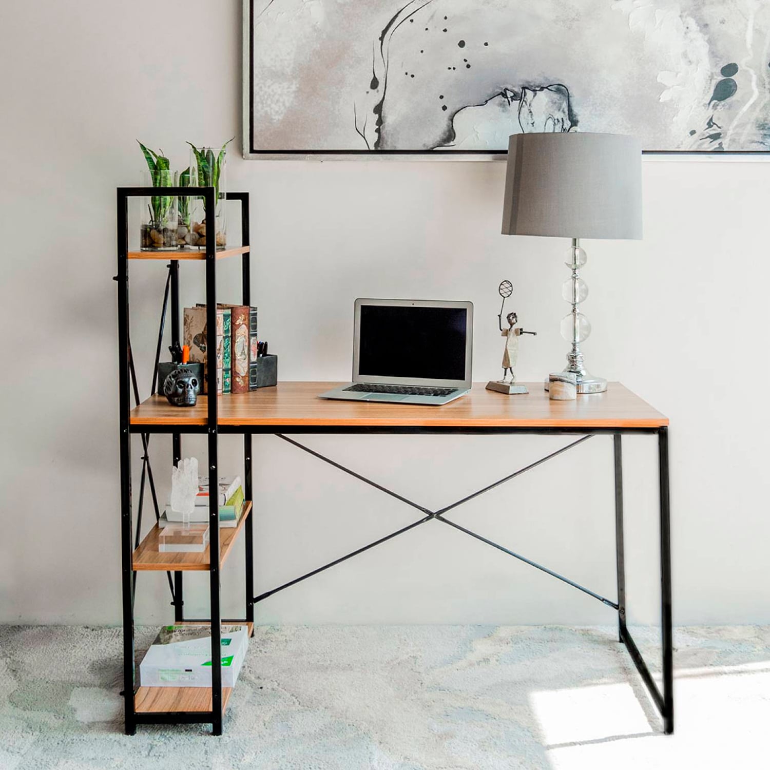 ESCRITORIO REPISAS ESTILO MODERNO MINIMALISTA - 4
