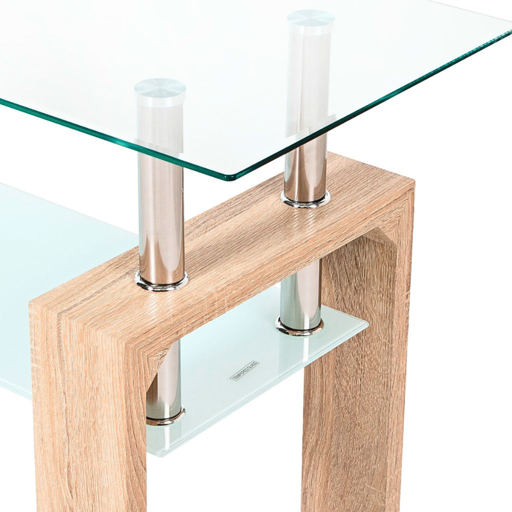 MESA DE ARRIMO RECTANGULAR DE VIDRIO - 3
