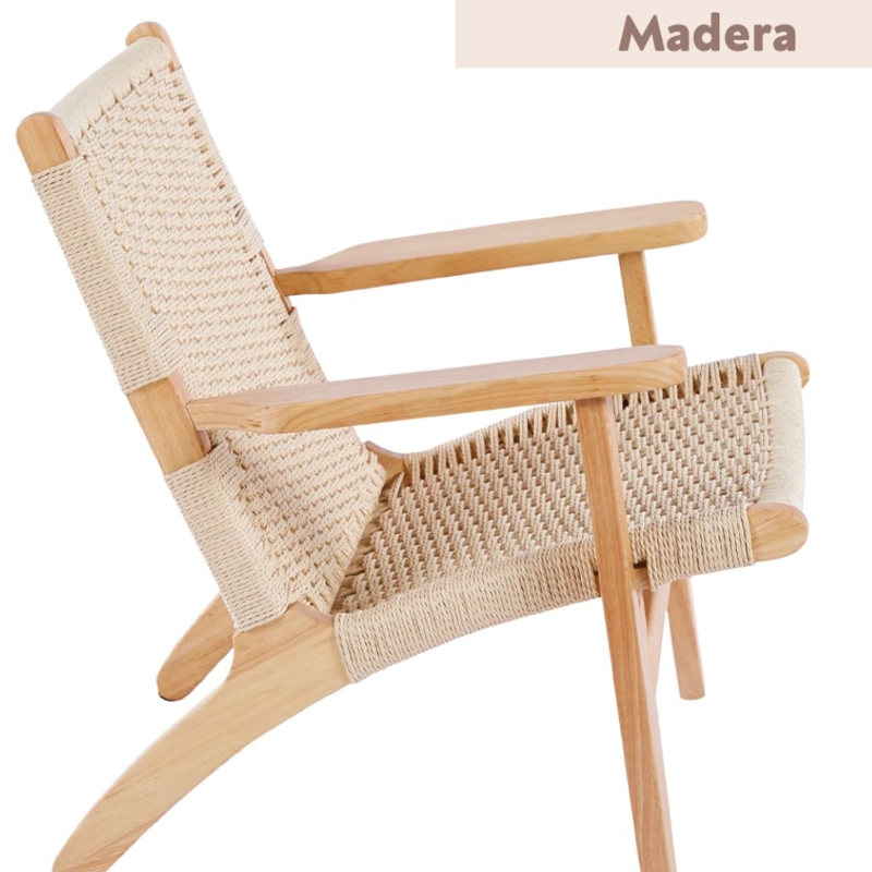 BUTACA MADERA E HILO DE CUERDA - 4