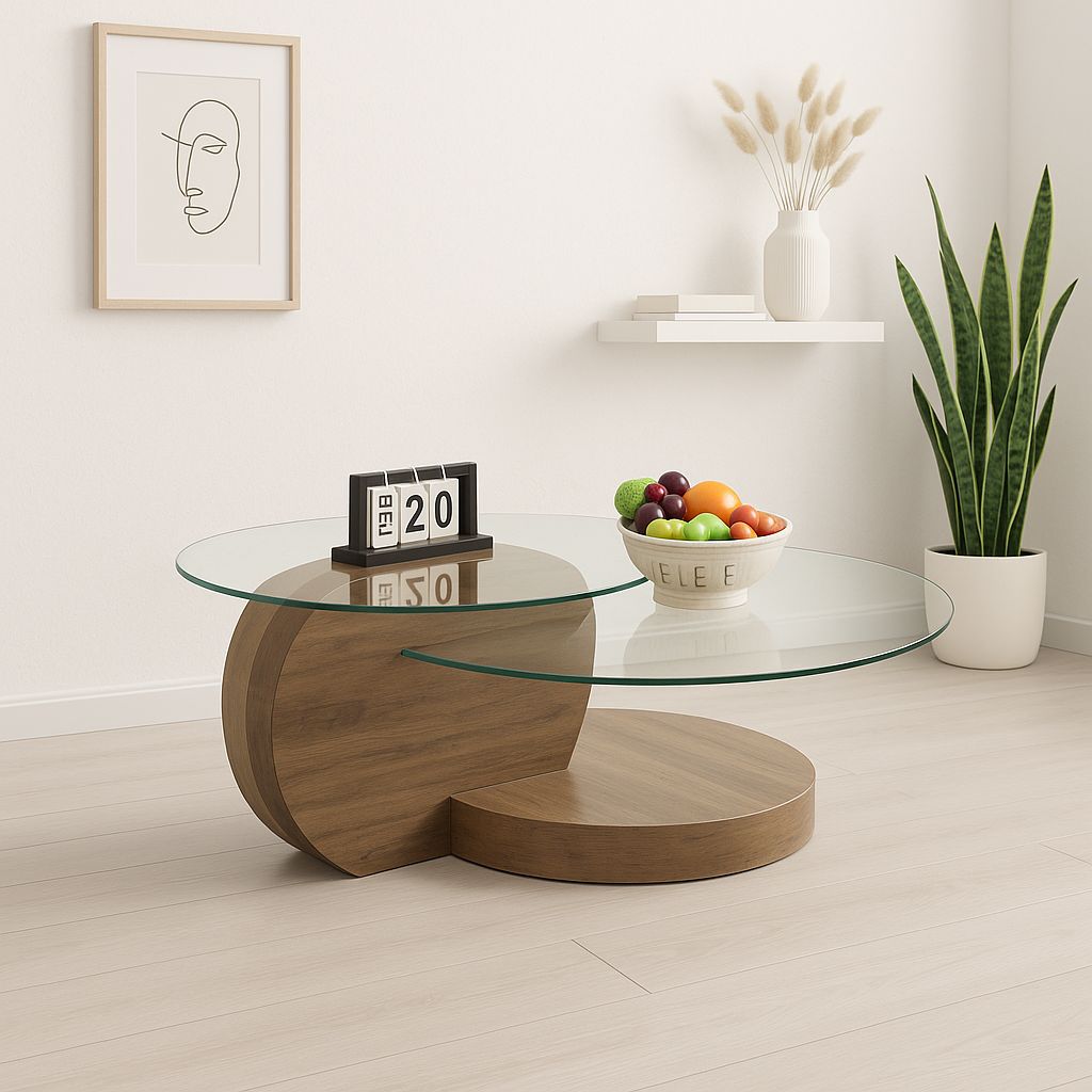MESA DE CENTRO SUPERFICIE DE VIDRIO - 3
