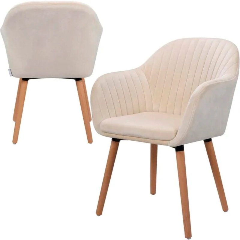 BUTACA SITIAL POLTRONA DIAMANTE TERCIOPELO BEIGE - 2