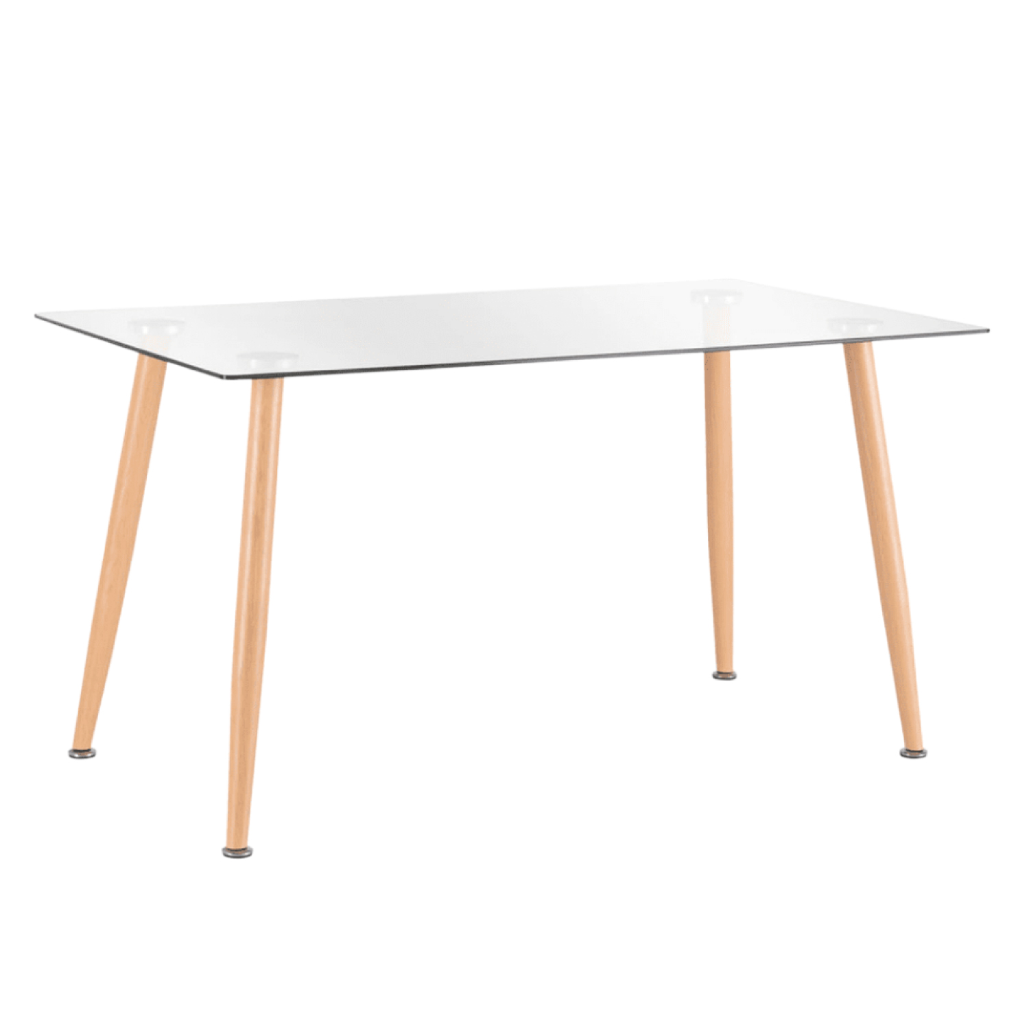 MESA DE COMEDOR VIDRIO RECTANGULAR 120X80 - 1