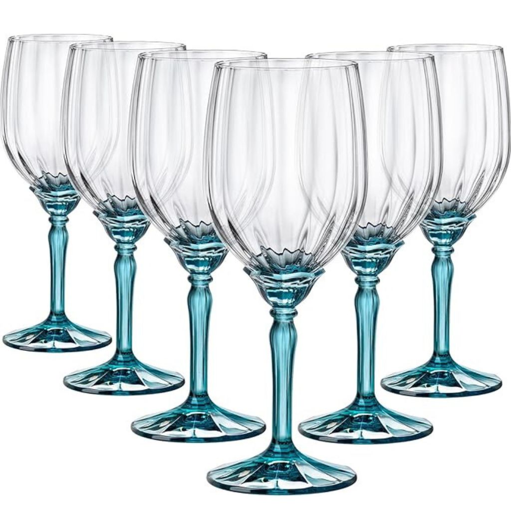 SET DE 6 COPAS DE VINO BLANCO FLORIAN AZUL - 2