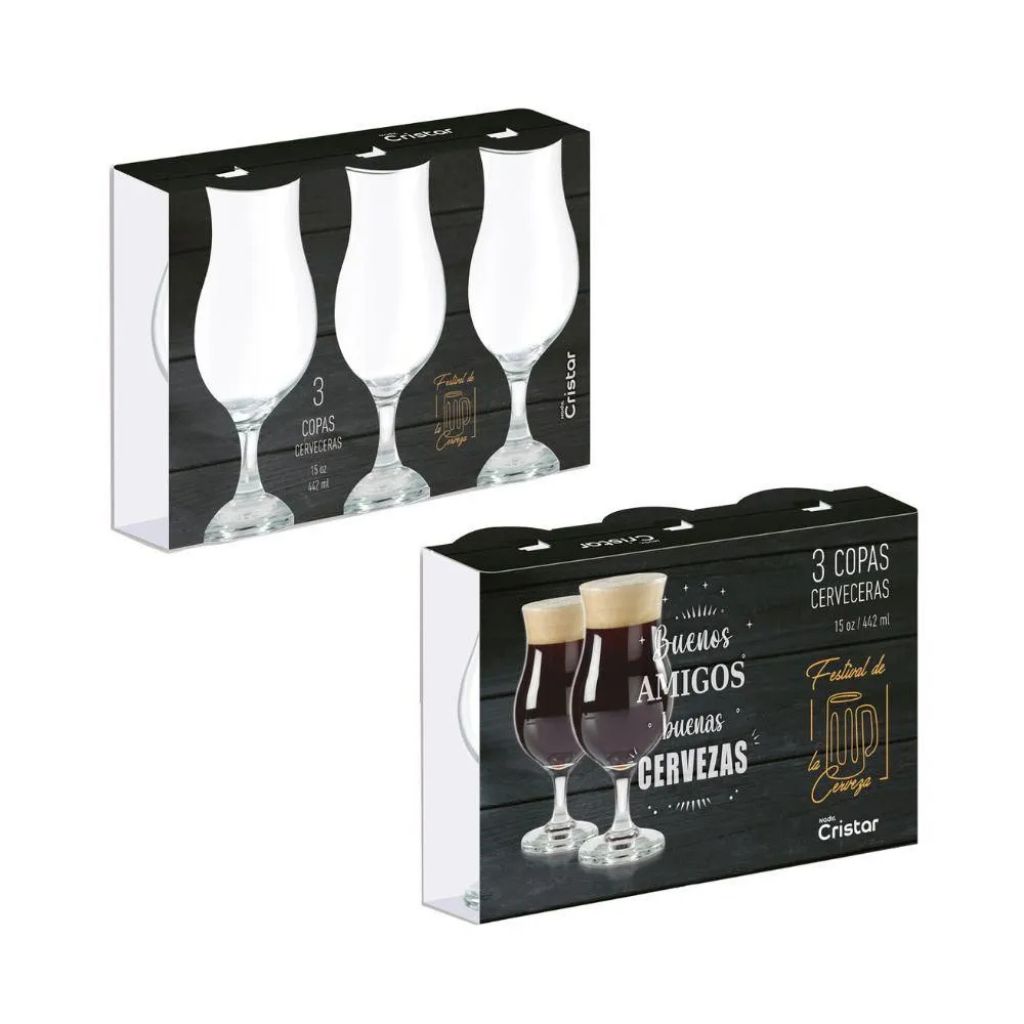PACK DE 3 COPAS PRAGA DE 442 ML - 2
