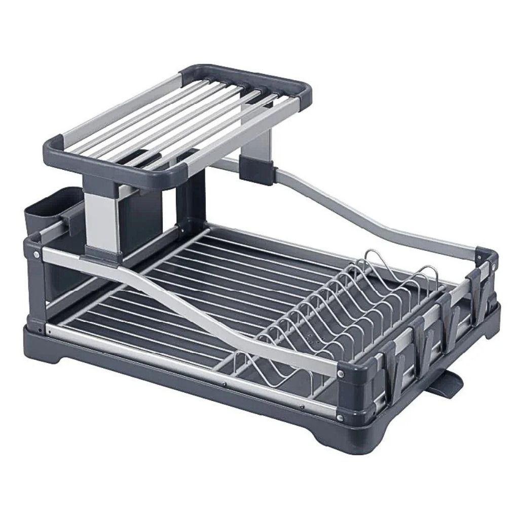 SECAPLATOS ESCURRIDOR 2 PISOS BRAVIO 54X37X27 CM QUALITY DESIGN - 1