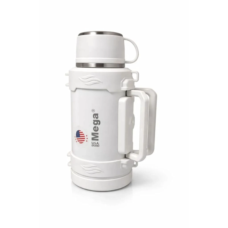 TERMO ACERO INOXIDABLE 1.7L MEGA INFINITY CON TAPA TIPO TAZA BLANCO - 1