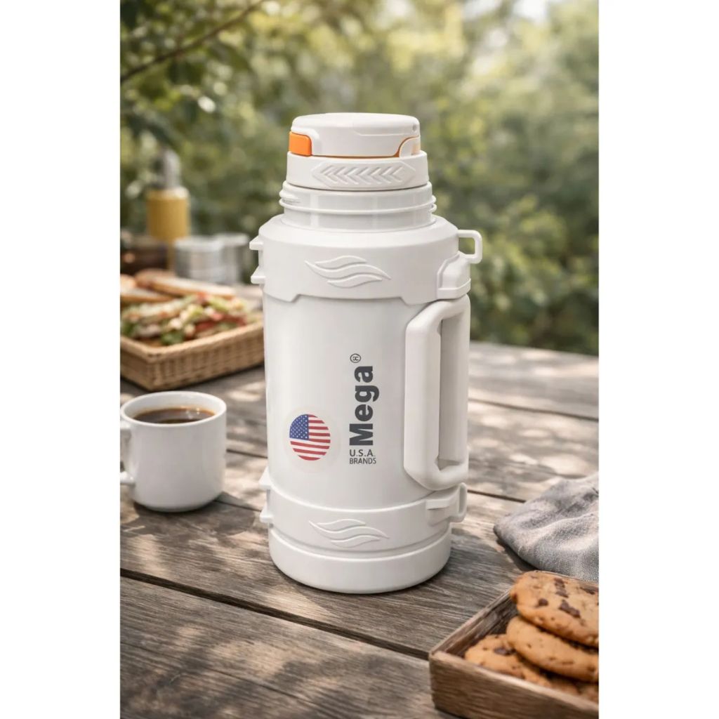 TERMO ACERO INOXIDABLE 1.7L MEGA INFINITY CON TAPA TIPO TAZA BLANCO - 4
