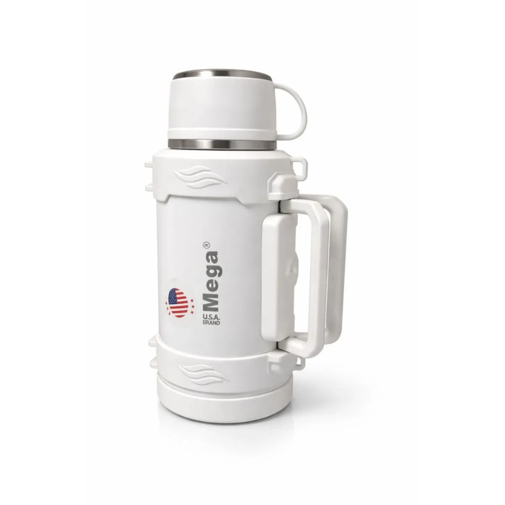 TERMO ACERO INOXIDABLE 1.7L MEGA INFINITY CON TAPA TIPO TAZA BLANCO - 5