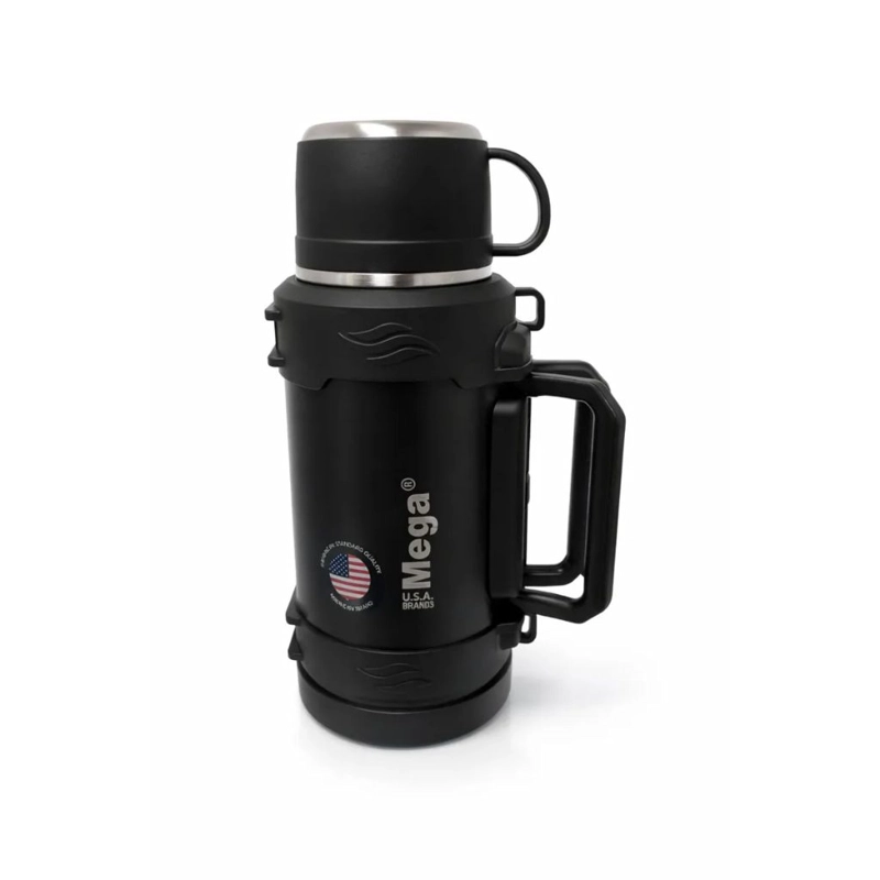 TERMO ACERO INOXIDABLE 1.7L MEGA INFINITY CON TAPA TIPO TAZA NEGRO - 2