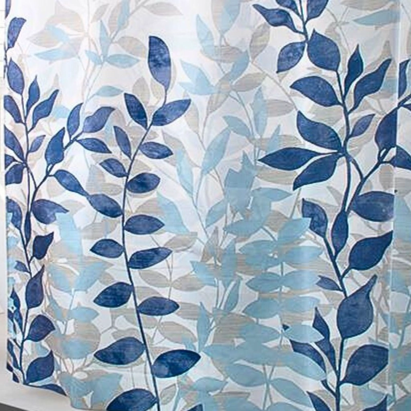 SET DE 3 TOALLAS BORDADAS ALGODON 550 GSM FLORAL  (1 X TAMAÑO)  Y CORTINA DE BAÑO AZZURRO - 2