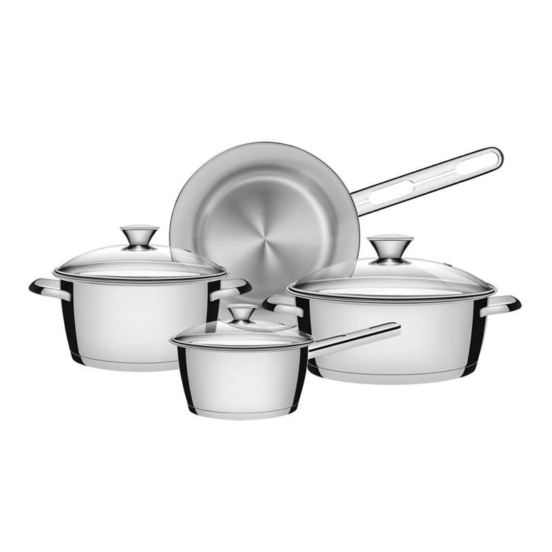 BATERIA DE COCINA 4 PIEZAS EN ACERO 18/10 TRAMONTINA ALLEGRA - 1