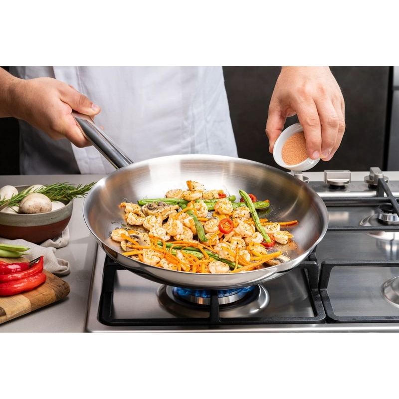 SARTE N TRAMONTINA PROFESSIONAL RASO DE ACERO INOXIDABLE FONDO TRIPLE CON MANGO 30 CM 2,9 L - 9
