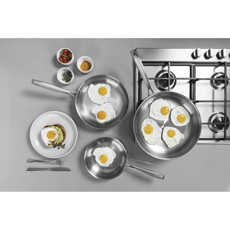 SARTEN TRAMONTINA GRANO DE ACERO INOXIDABLE CUERPO TRIPLE CON MANGO 20 CM 1,2 L - 10