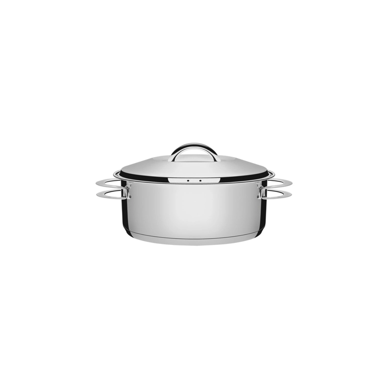CACEROLA TRAMONTINA SOLAR RASA DE ACERO INOXIDABLE FONDO TRIPLE CON TAPA Y ASAS 16 CM 1,4 L - 1