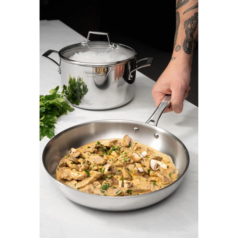 SARTEN DE ACERO CUERPO TRIPLE 30 CM 3,4 L TRAMONTINA GRANO - 4