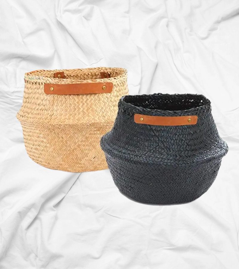 CESTA DARLA FIBRA NATURAL 30 CM X 30 CM PLEGABLE - 2