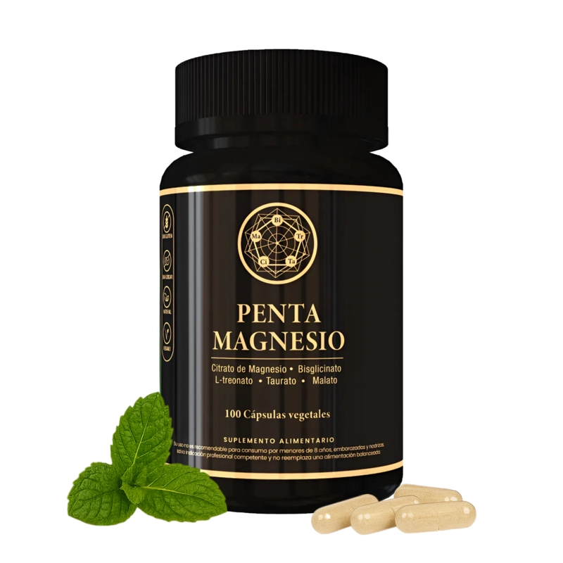 PENTA MAGNESIO 5 FORMAS – CITRATO, BISGLICINATO, TREONATO, TAURATO Y MALATO - 1