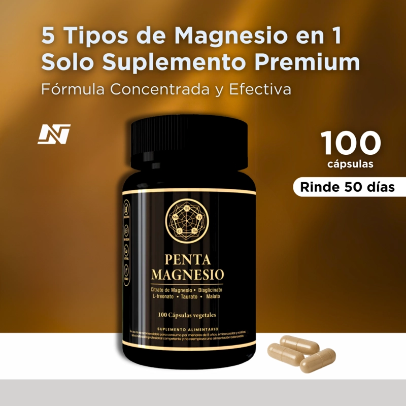 PENTA MAGNESIO 5 FORMAS – CITRATO, BISGLICINATO, TREONATO, TAURATO Y MALATO - 3