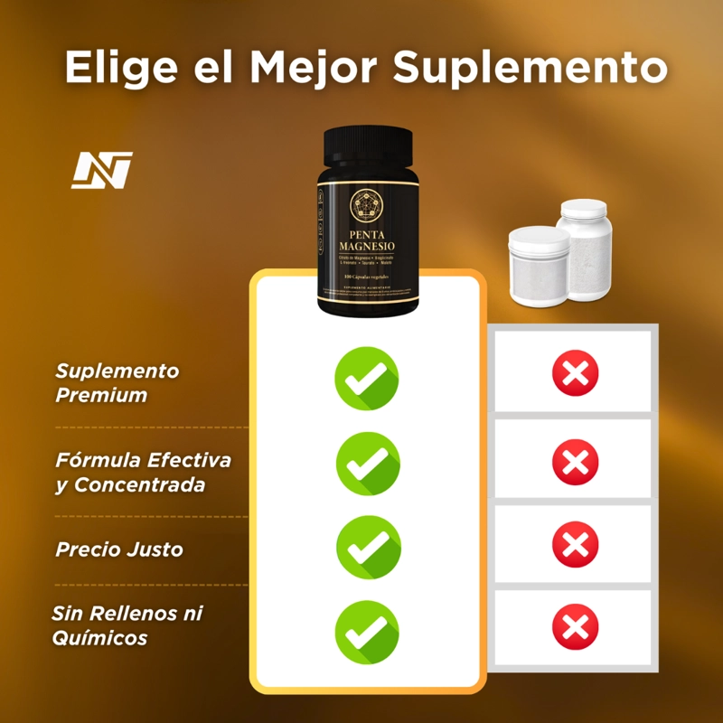 PENTA MAGNESIO 5 FORMAS – CITRATO, BISGLICINATO, TREONATO, TAURATO Y MALATO - 6