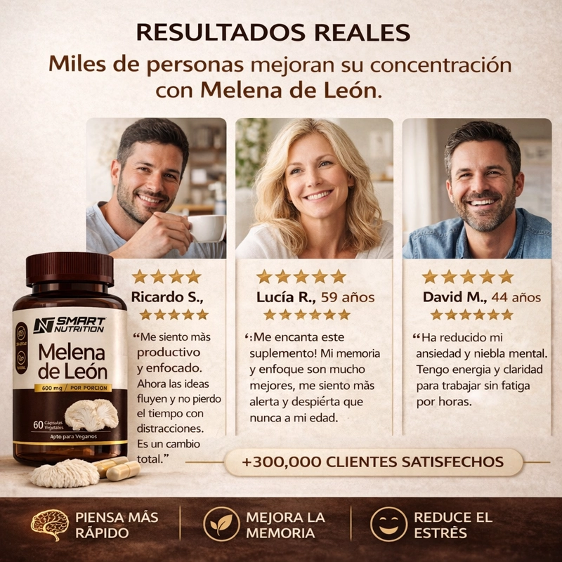 MELENA DE LEON 600 MG (HERICIUM ERINACEUS) - 6