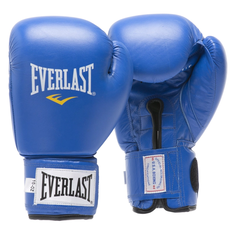 GUANTES BOXEO CUERO EVERLAST 9283546892 AMATEUR AZUL - 1