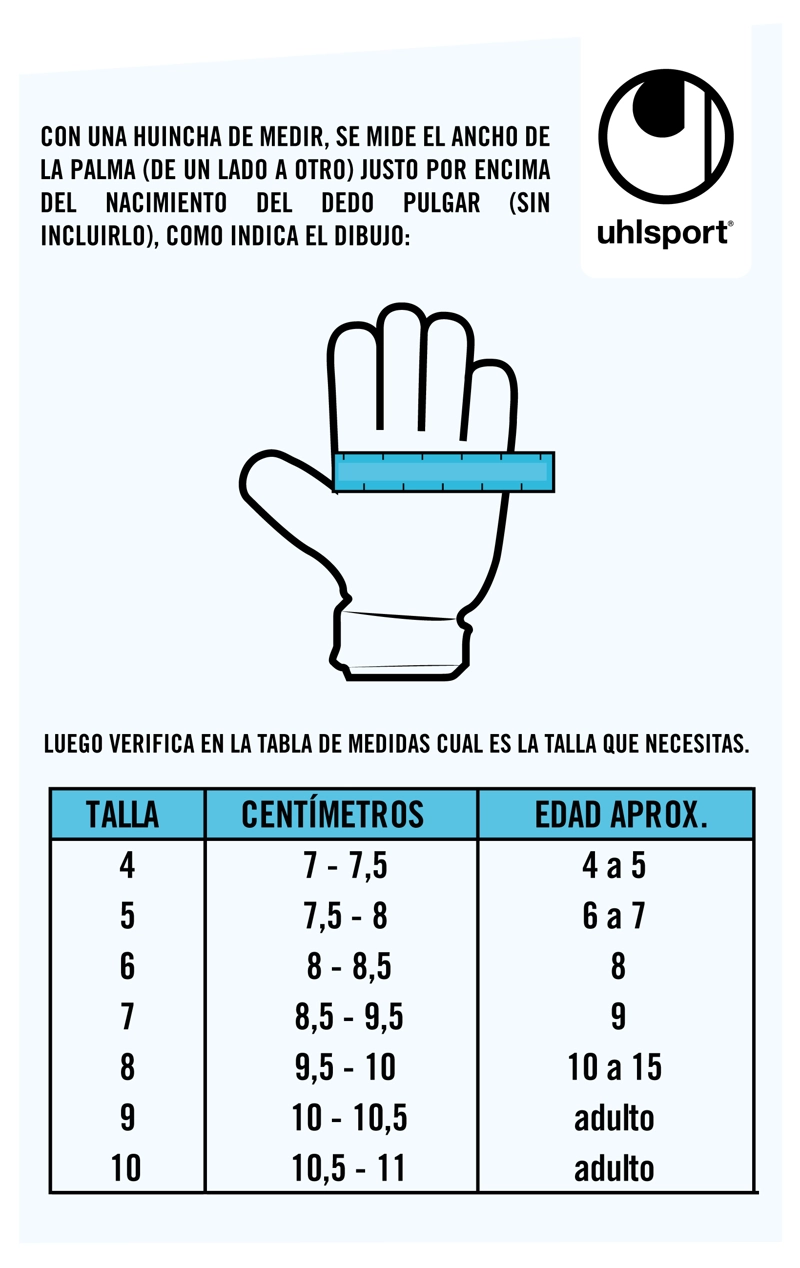 GUANTES ARQUERO UHL SOFT RESIST NA FLUOR/BL/NG - 4