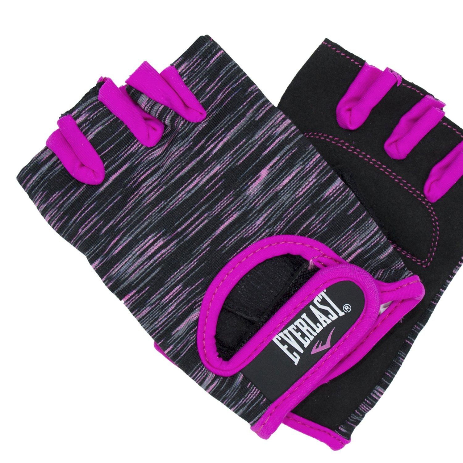 GUANTES FITNESS BREEZE EN COLOR NEGRO/PINK EVERLAST - 2