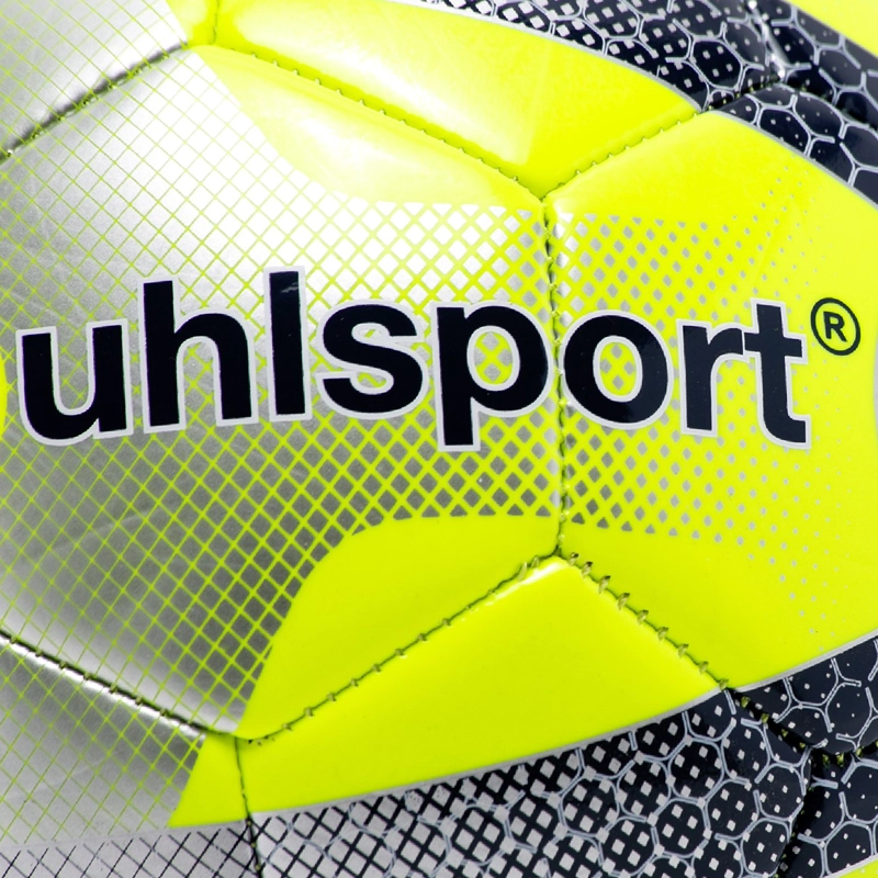 PELOTA FUTBOL ELYSIA REPLICA AMARILLO FLUOR/AZUL/PLATA N°5 UHLSPORT - 2