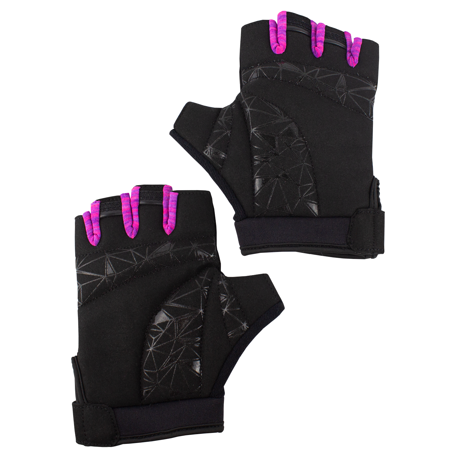 GUANTES EVERLAST FITNESS VENTO NEGRO ROSADO MUJER - 4