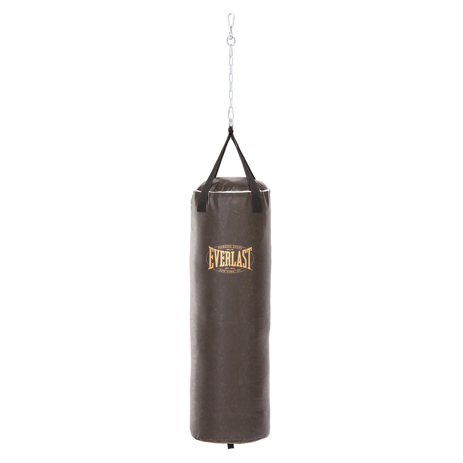 SACO DE BOXEO EVERLAST  VINTAGE EN COLOR CAFE 100 CM. - 1