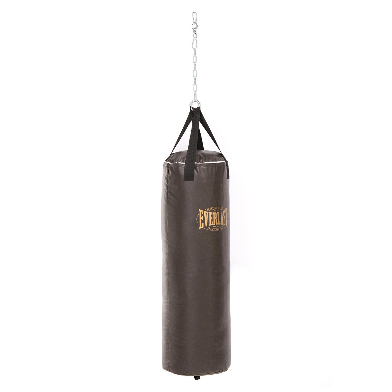 SACO DE BOXEO EVERLAST  VINTAGE EN COLOR CAFE 100 CM. - 2