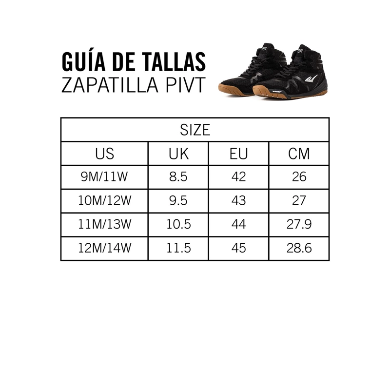 ZAPATILLAS DE BOXEO EVERLAST PIVT LOW TOP NEGRO - 6