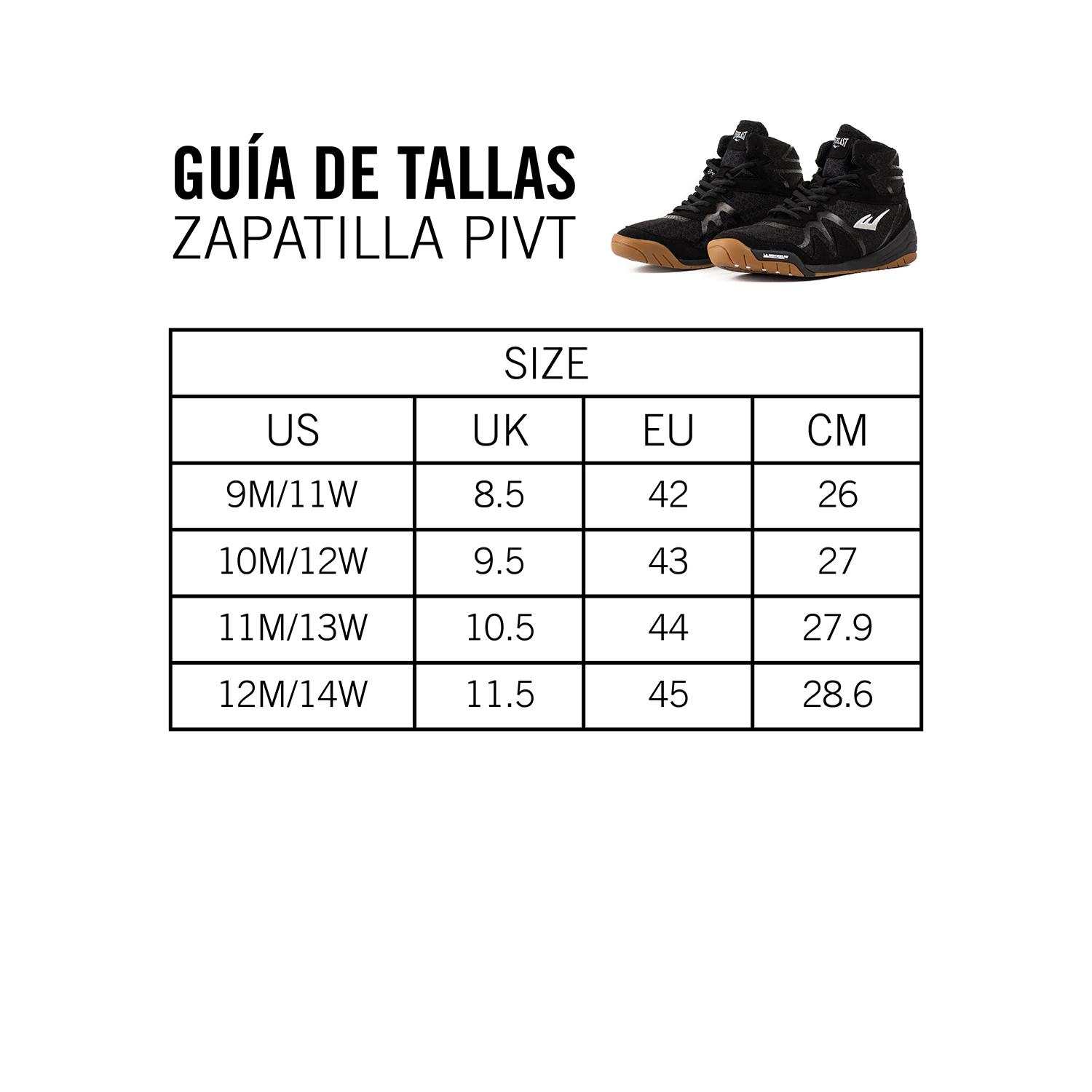 ZAPATILLAS DE BOXEO EVERLAST PIVT LOW TOP NEGRO - 6