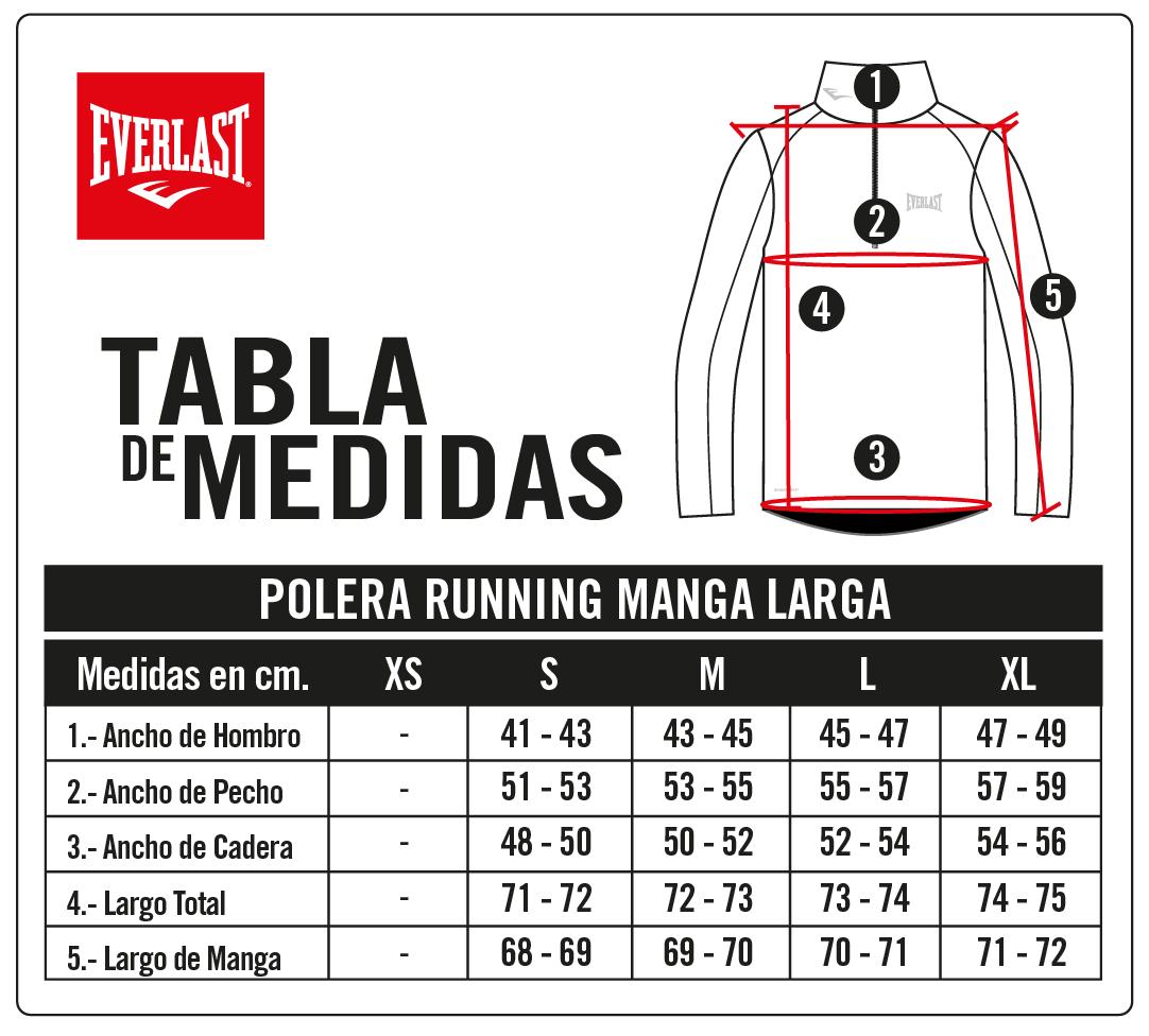 POLERA HOMBRE EVERLAST M/L QTR ZIP RUNNING EVE - 5