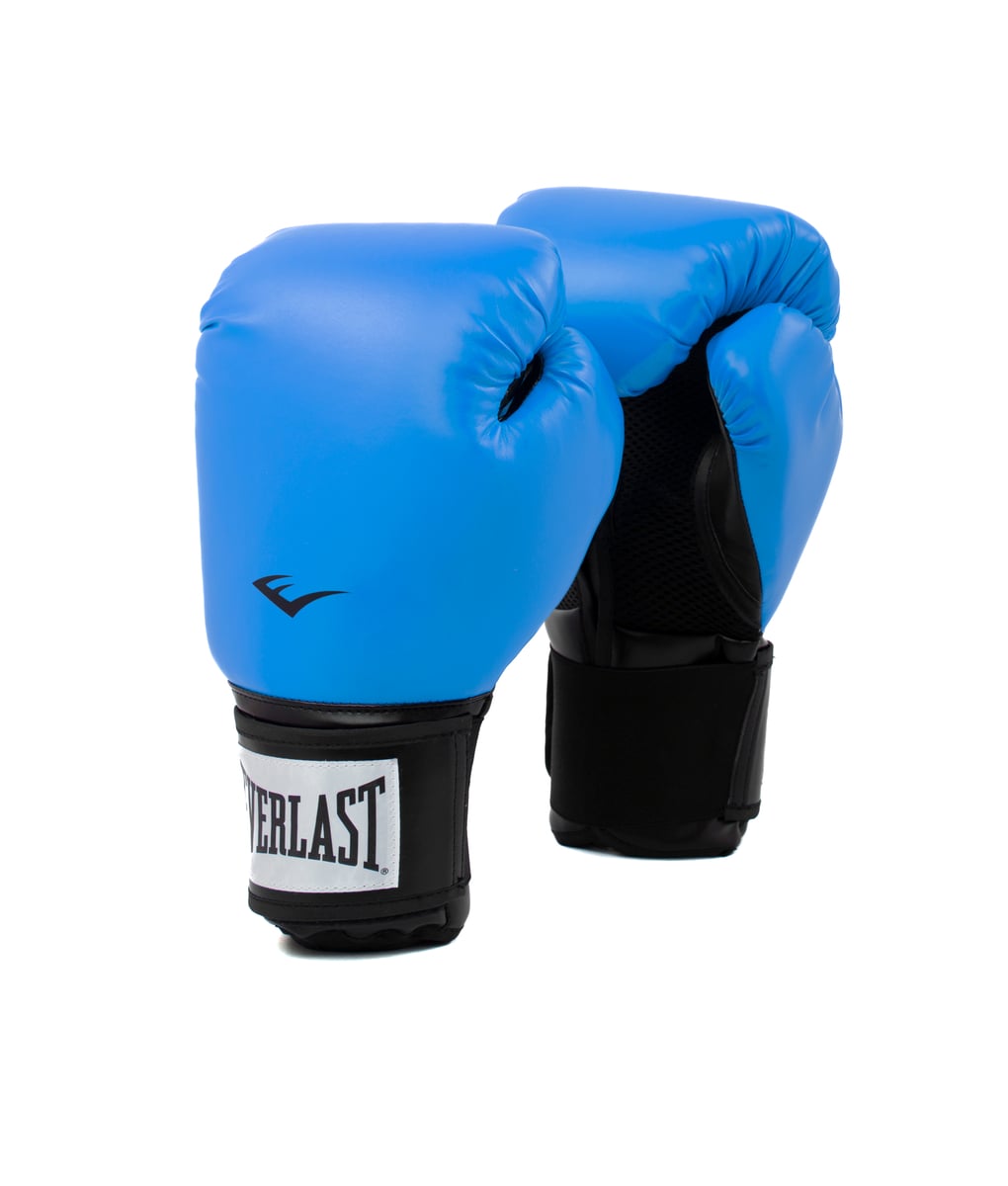 GUANTES BOXEO CUERO EVERLAST PROSTYLE 2 AZUL - 1