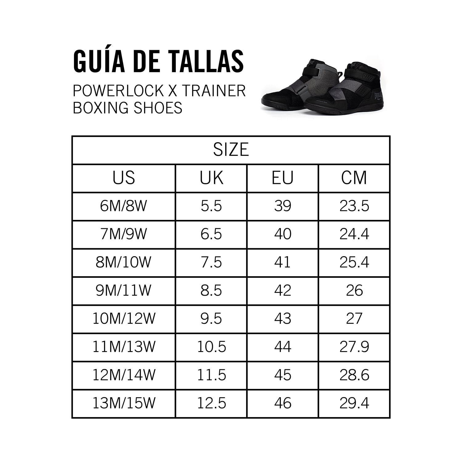 ZAPATILLAS POWERLOCK X TRAINER EVERLAST NEGRO - 8