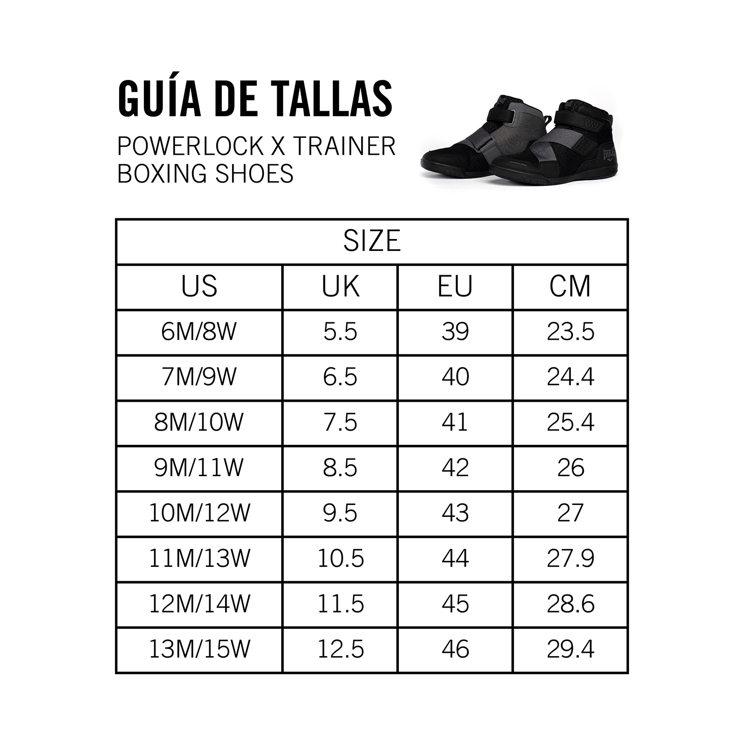 ZAPATILLAS POWERLOCK X TRAINER EVERLAST NEGRO - 8