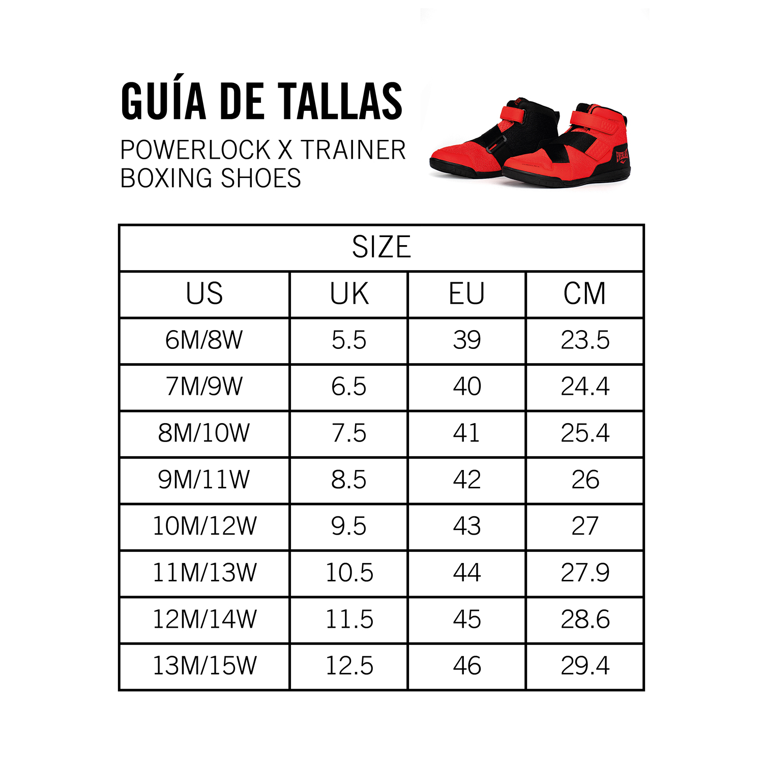 ZAPATILLAS POWERLOCK X TRAINER EVERLAST ROJO - 8