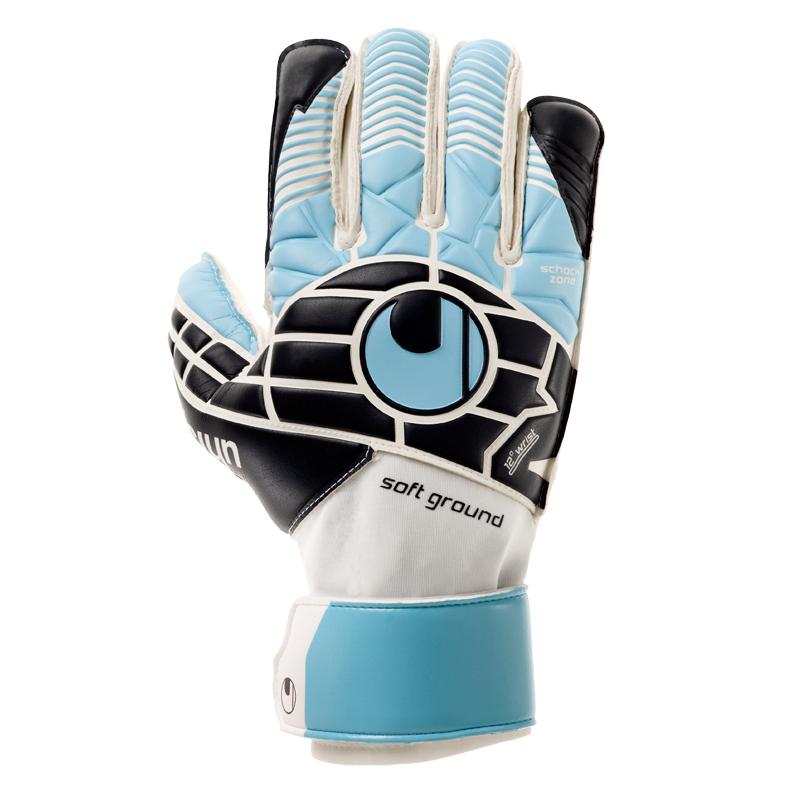 GUANTE DE ARQUERO ELIMINATOR SOFT RF NEGRO/CELESTE/BLANCO - 1