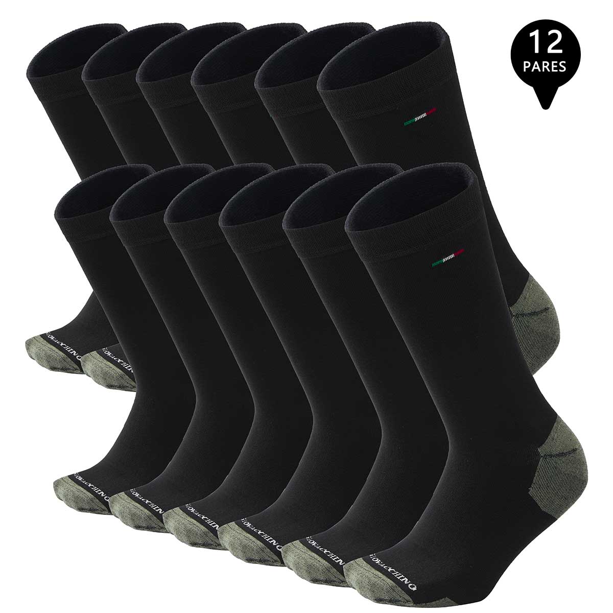 PACK DE 12 CALCETINES VESTIR BAMBÚ COBRE HOMBRE - 1