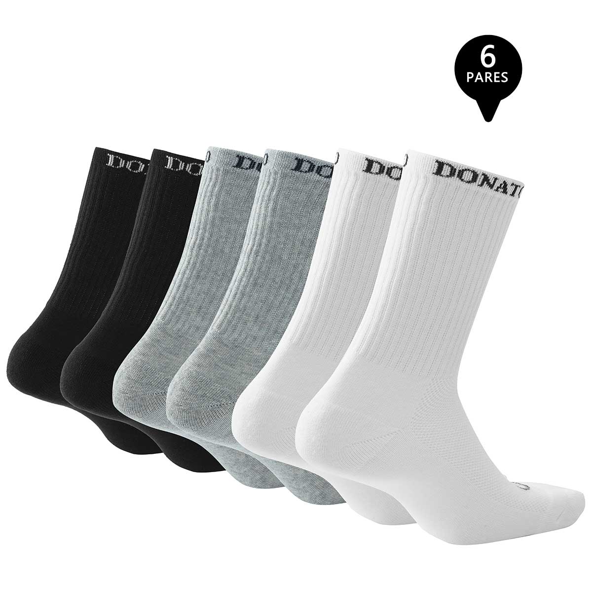 PACK DE 6 CALCETINES LARGOS DEPORTIVOS HOMBRE - 2