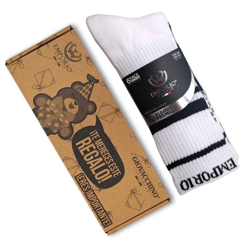 PACK DE 6 CALCETINES LARGOS DEPORTIVOS HOMBRE GIOVACCHINO - 7