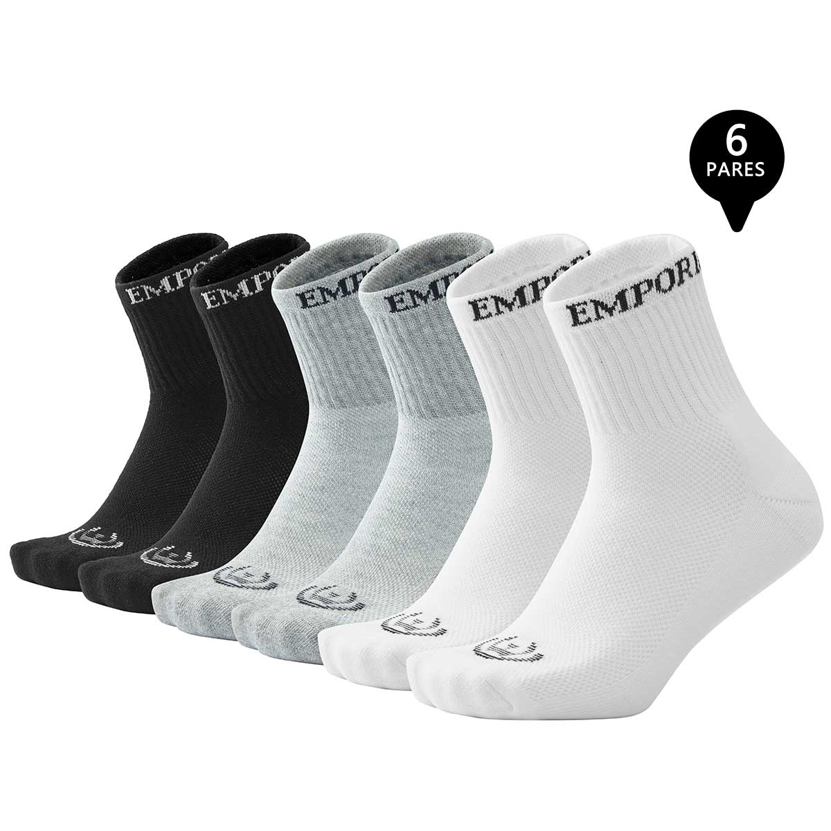 PACK DE 6 CALCETINES CORTOS DEPORTIVOS HOMBRE - 1